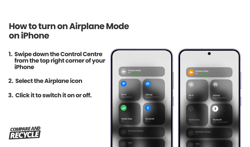How to turn on Airplane mode on iPhone