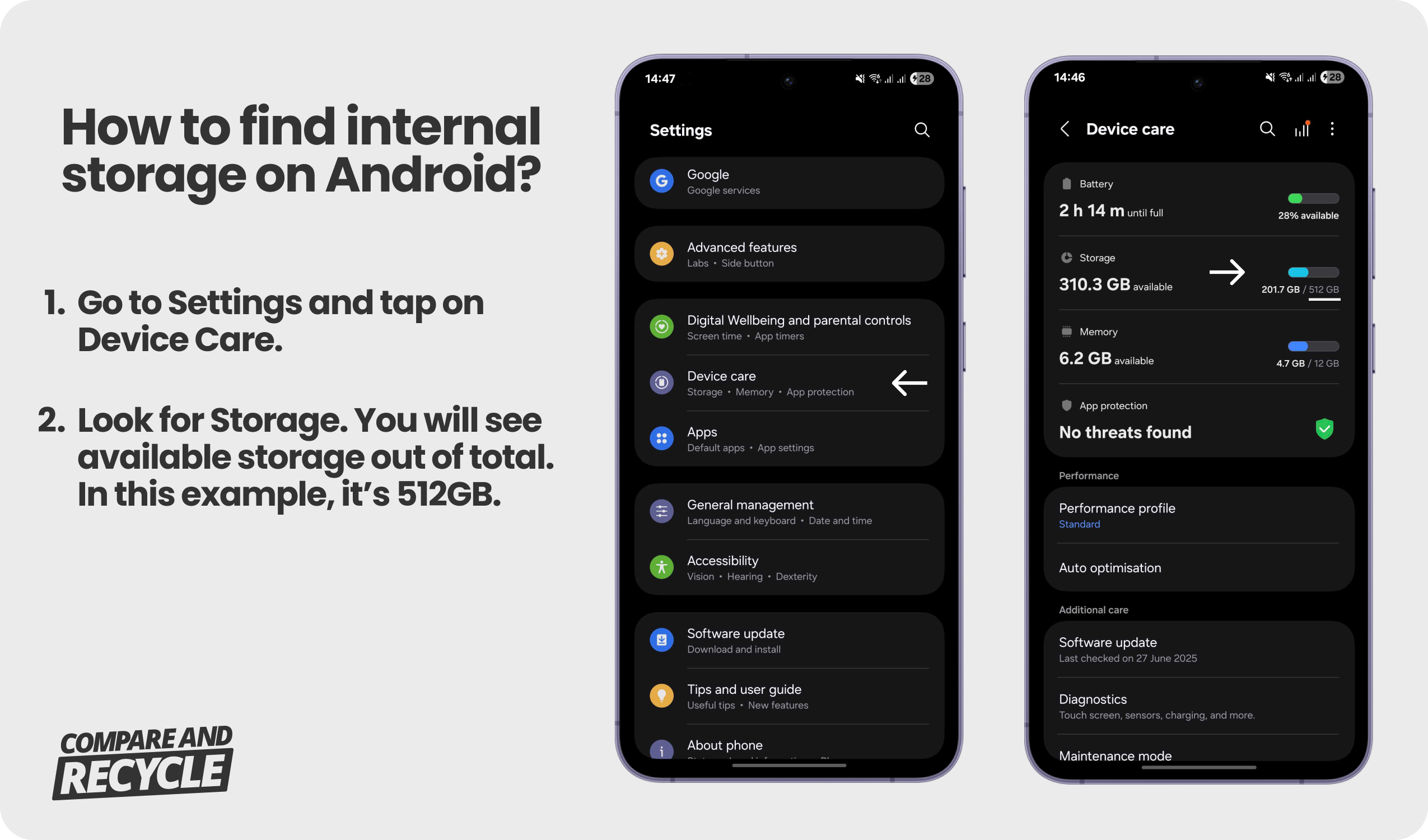 How to find internal storage on Android.