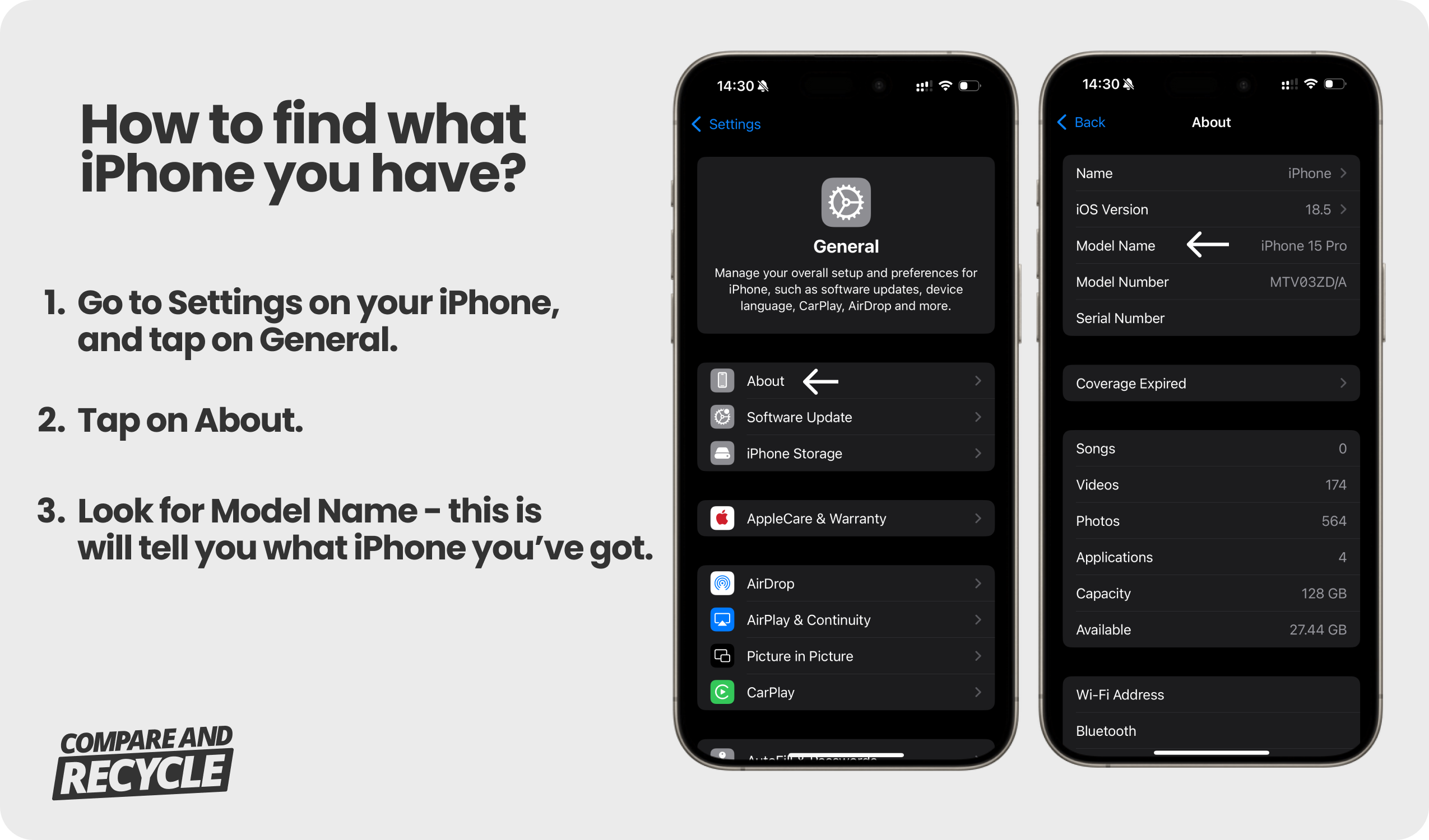 How to find out what iPhone you have.