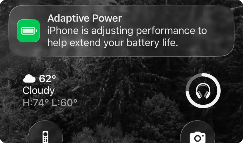 Adaptive power mode on iOS 26.