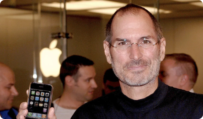 Steve Jobs at iPhone 10 launch event.