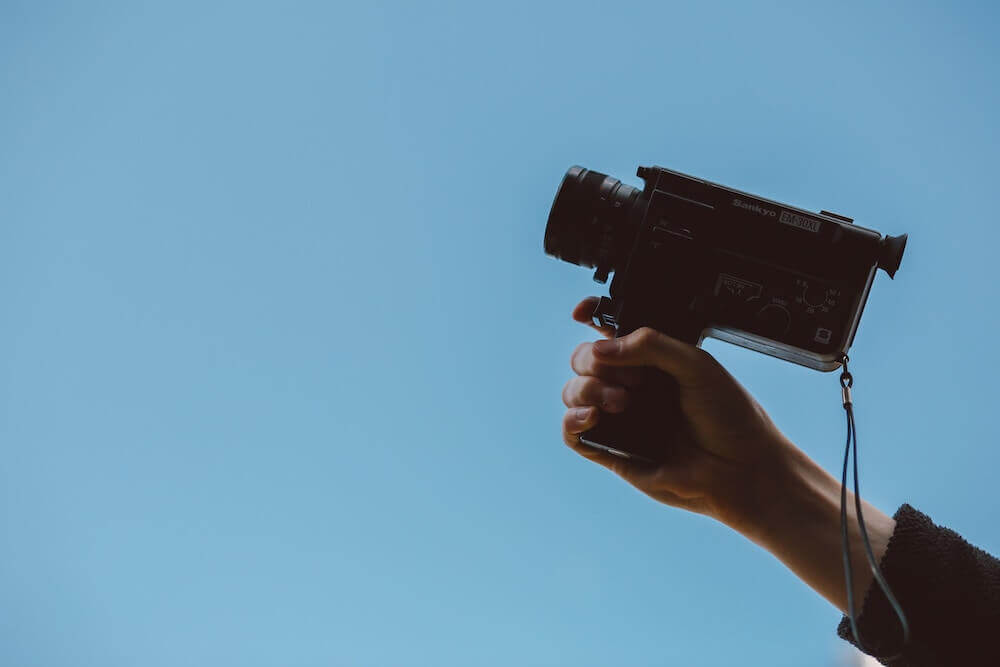 Person holding camera