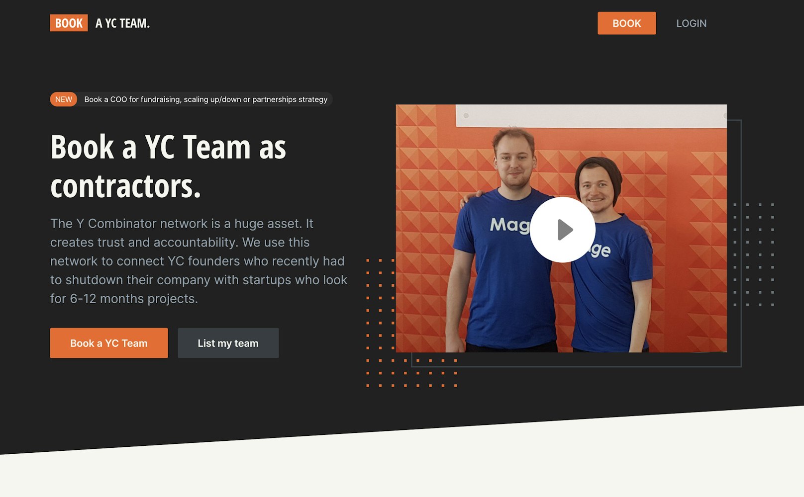 Cover Image for Book a YC Team as contractors