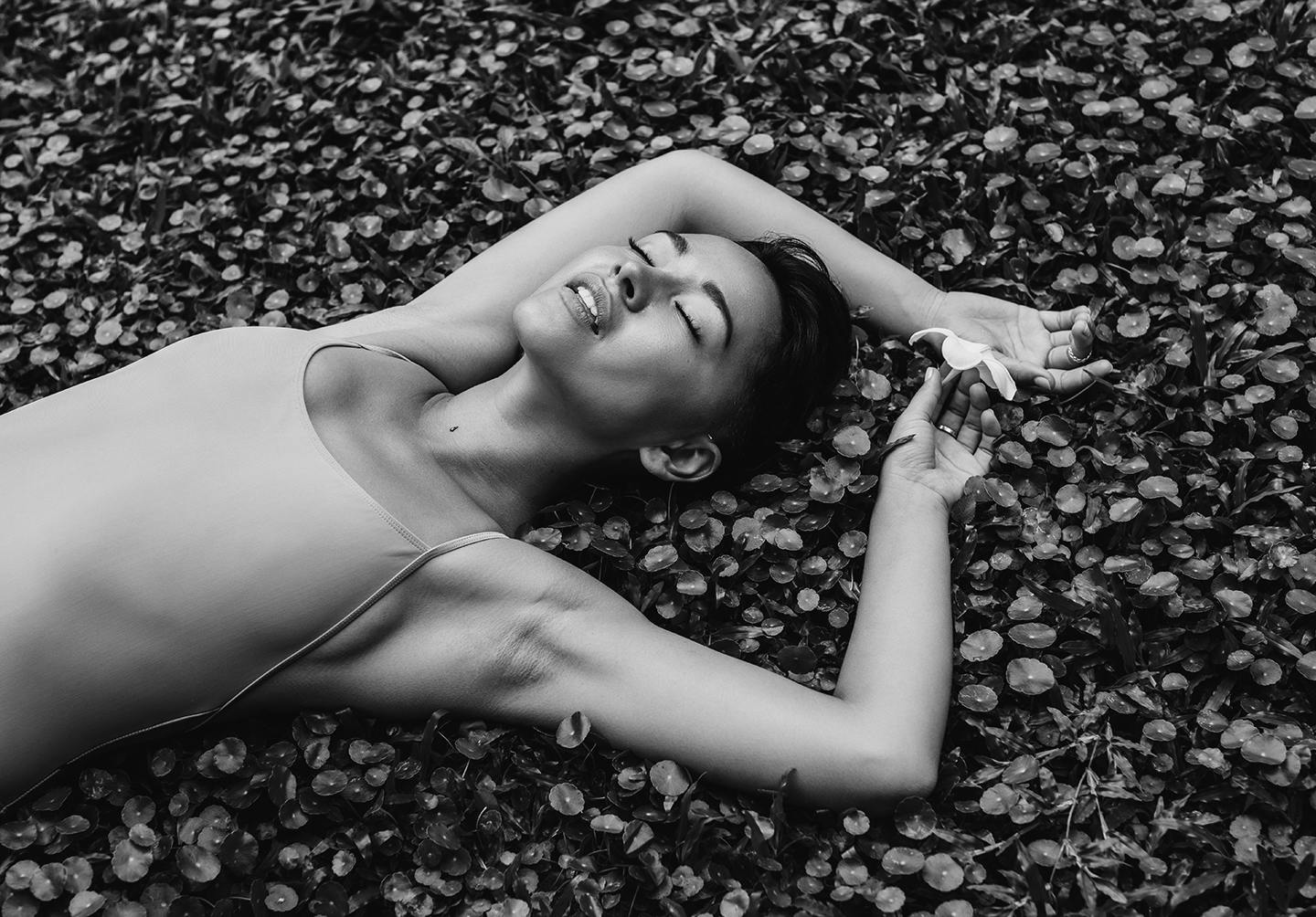 Woman Laying Outside