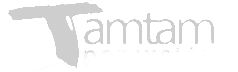 logo tamtampercusión blanco