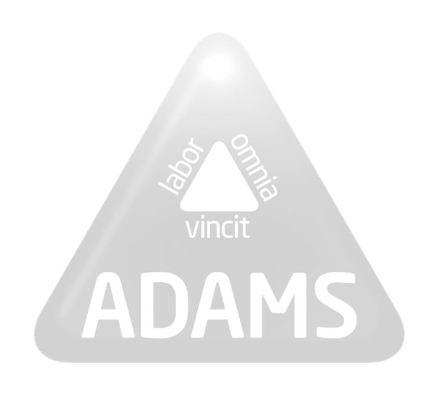 logo adams blanco
