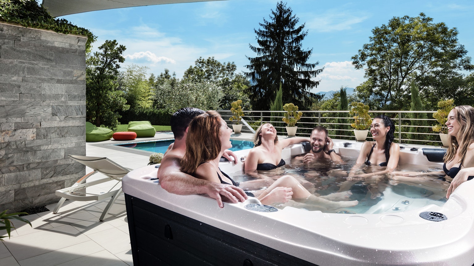 spa with friends