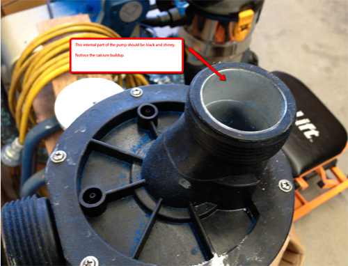 Cheap spa chemicals can cause calcium build up