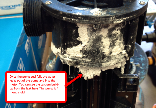 Cheap spa chemicals can cause calcium build up