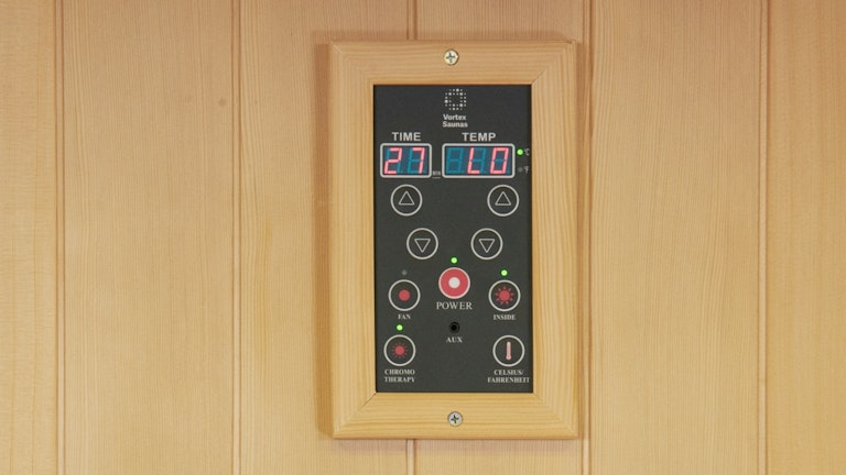 Smart controls in sauna
