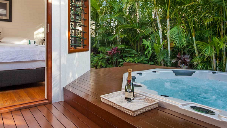 Spa pool outdoor holiday house