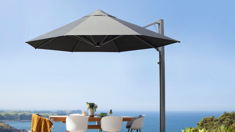 shadowspec umbrella over an outdoor table