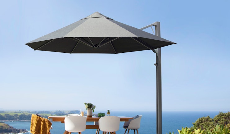 umbrella over outdoor table