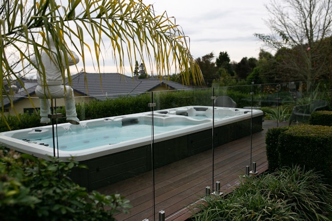 Pool in a deck