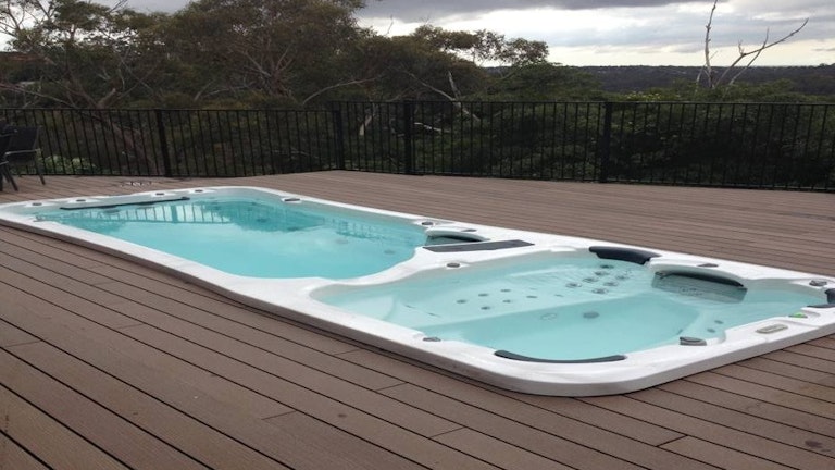 in-ground Vortex Hydrozone swim spa