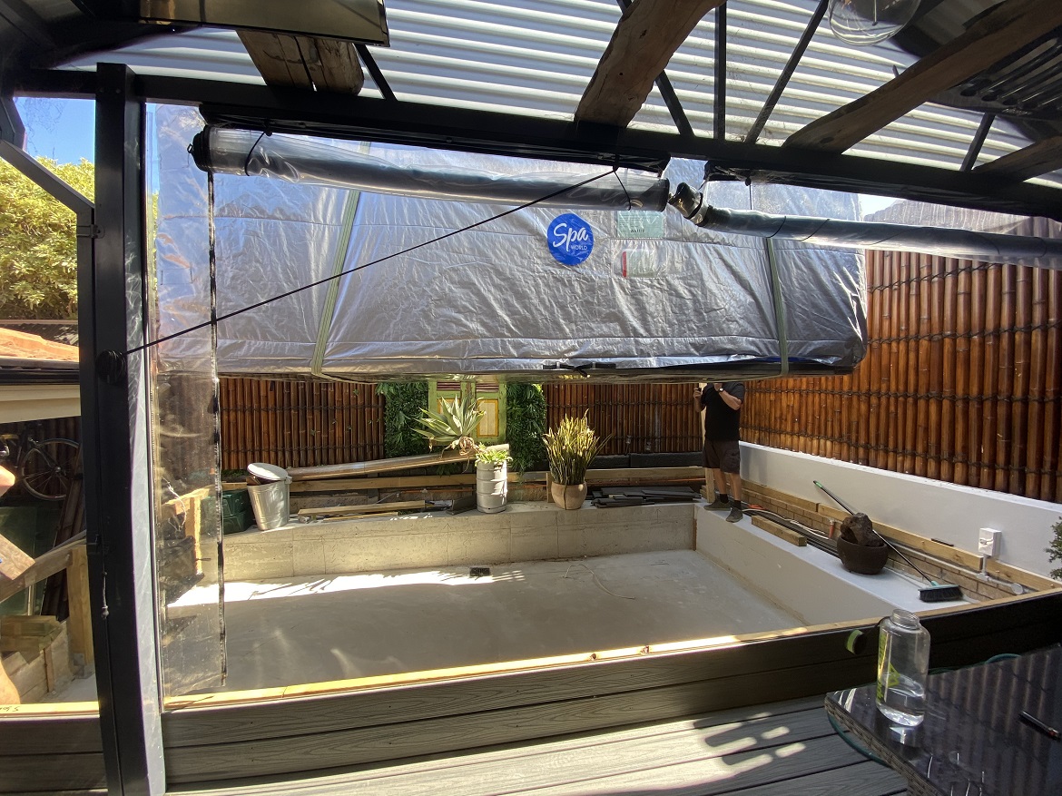 Inground swim spa site preparation