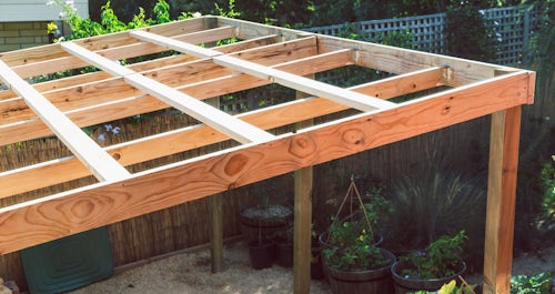 Wooden pergola