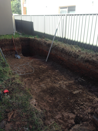 Digging a pit for a swim spa