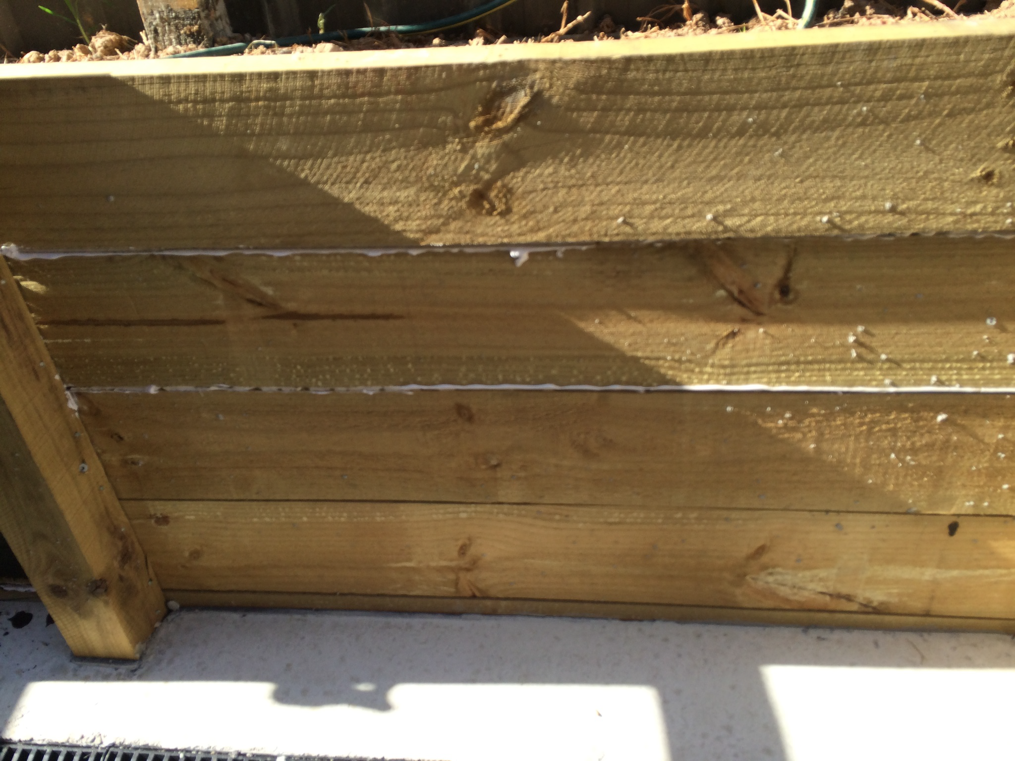 Timber retaining wall swim spa 