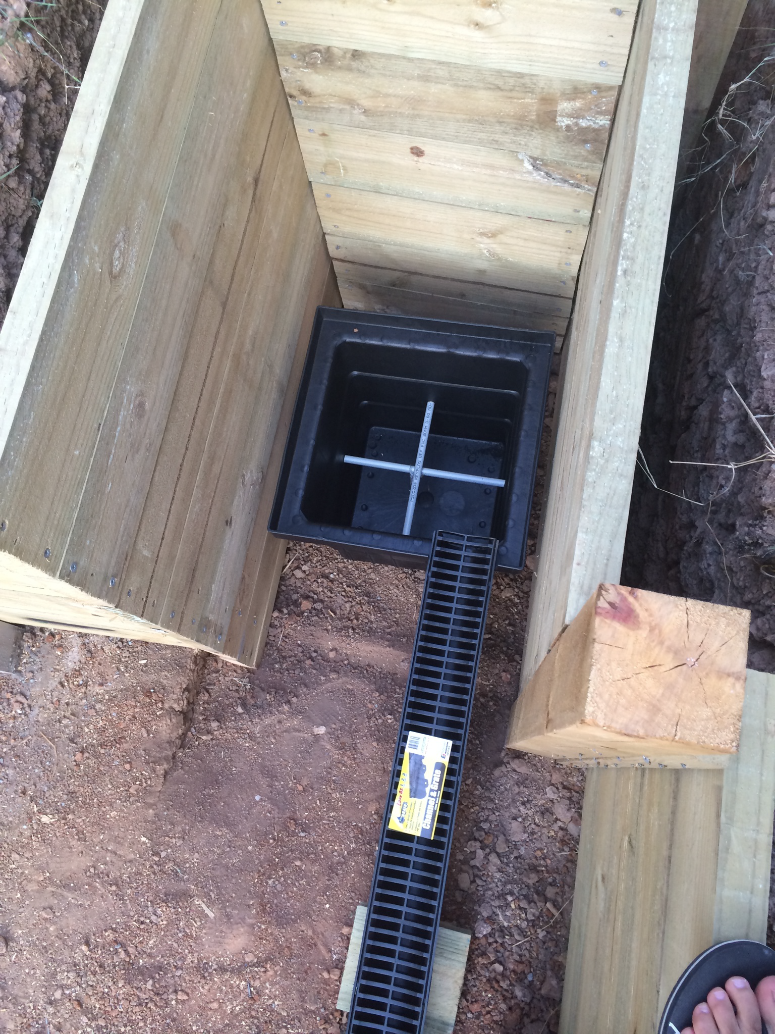 swim spa pit drainage hole