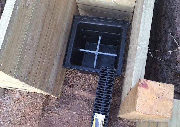 swim spa pit drainage hole