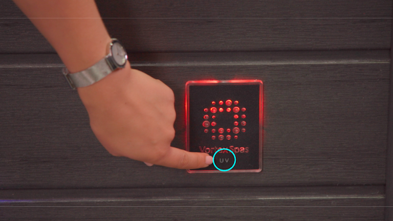 Vortex spa health badge UV light
