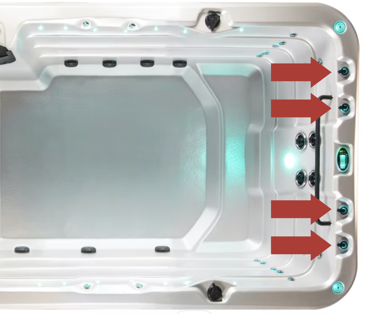 Vortex Swim Spa jet valves