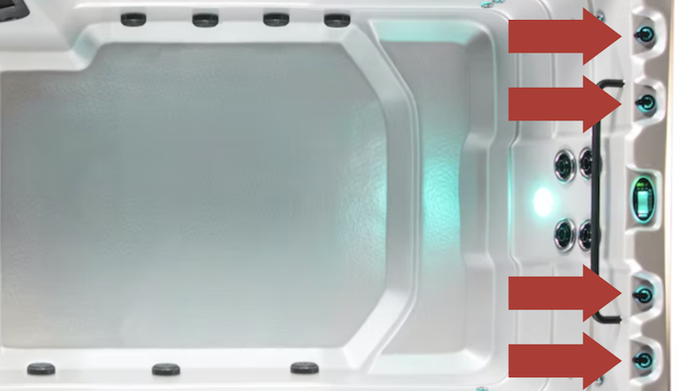 Vortex Swim Spa jet valves
