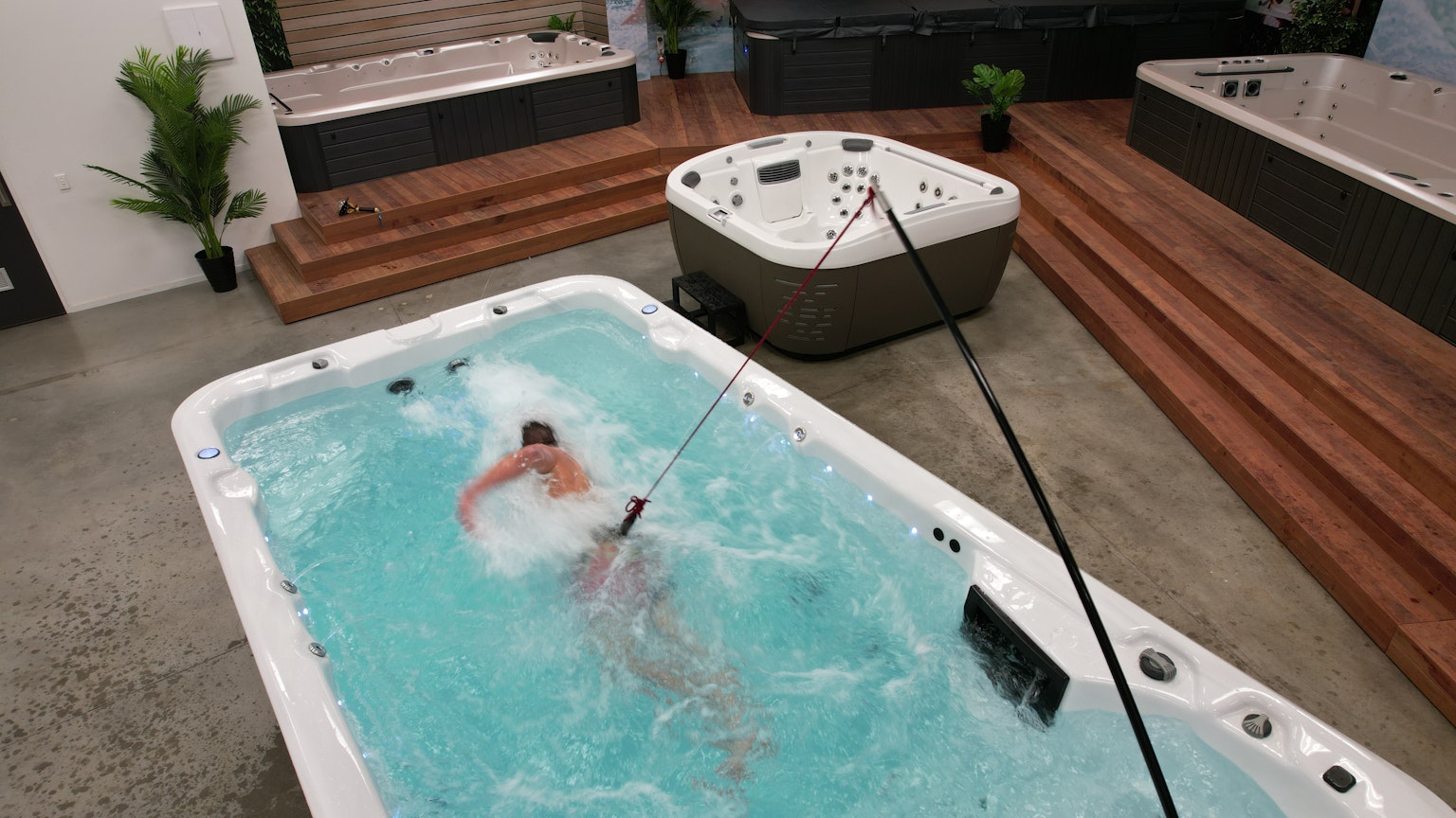 resistance training in a pool