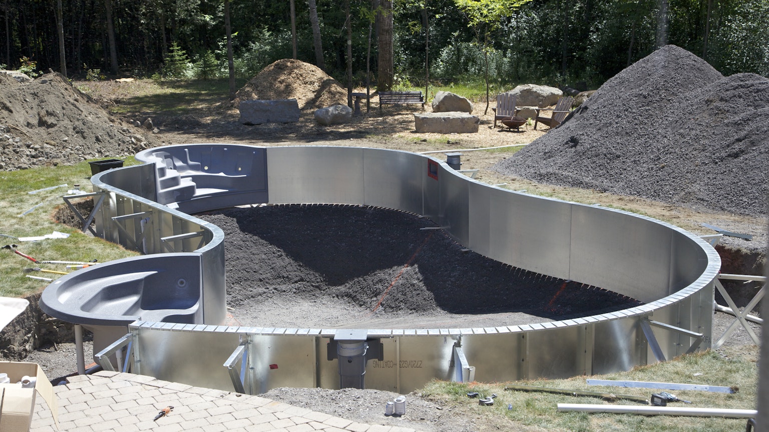 vinyl swimming pool steel frame