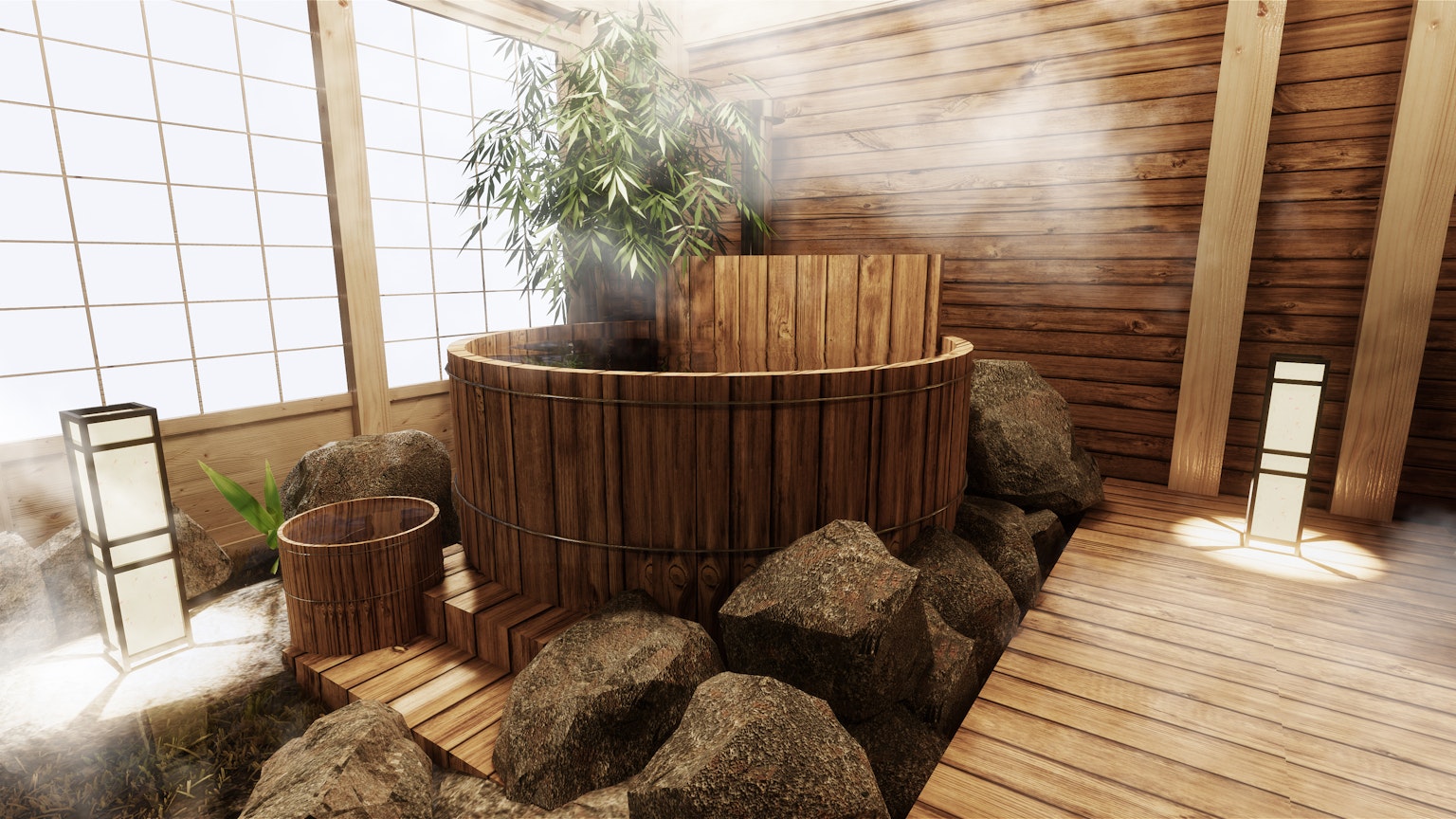 Traditional hot tubs