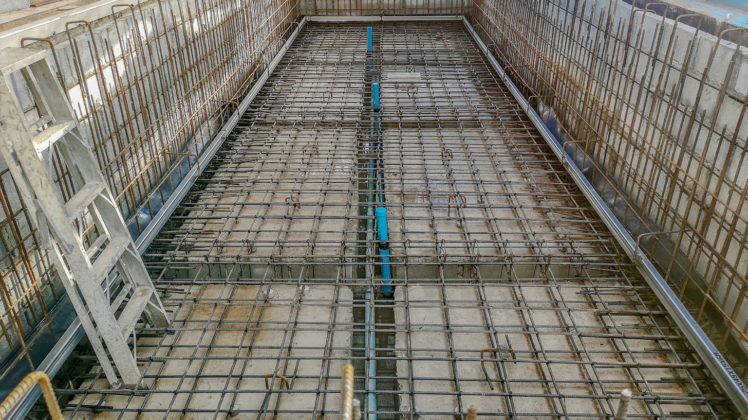 In-ground pool installation