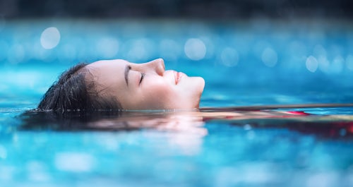 woman relaxing in a spa
