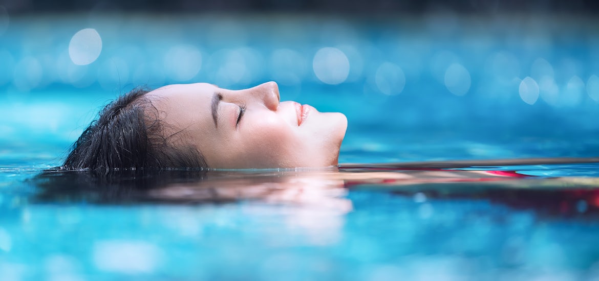 woman relaxing in a spa