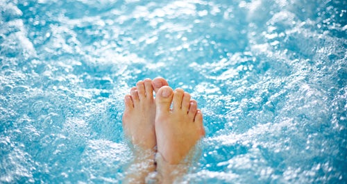 de-stressing in a spa or swim spa hero