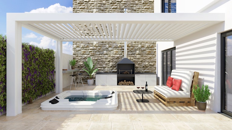 White pergola