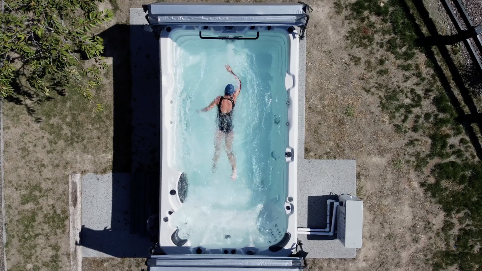 swim spa top view