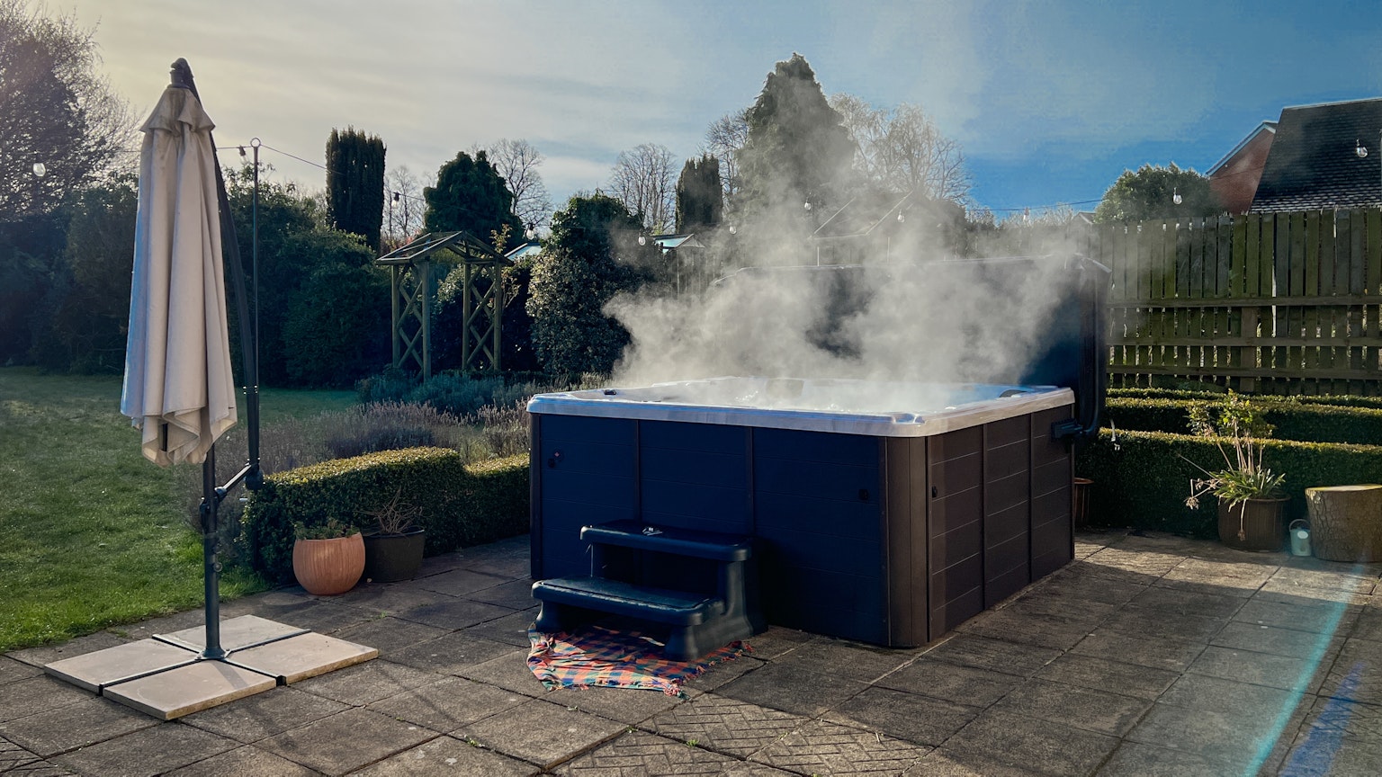steam from a hot tub