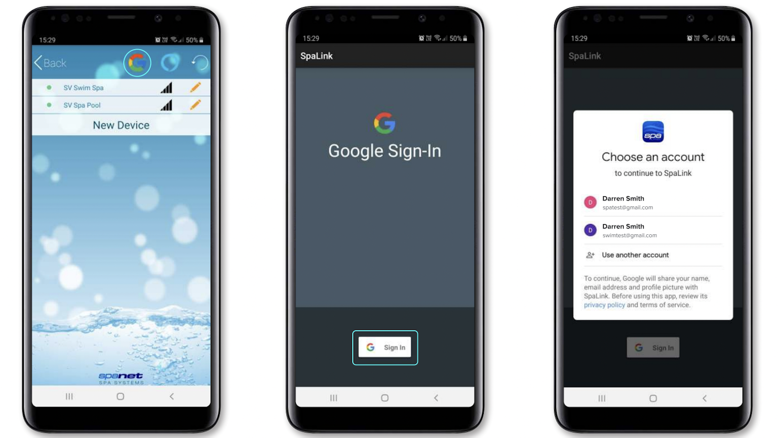 Link Google account to Smartlink