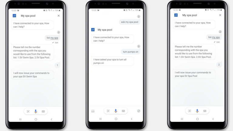setting myspapool to Google assistant