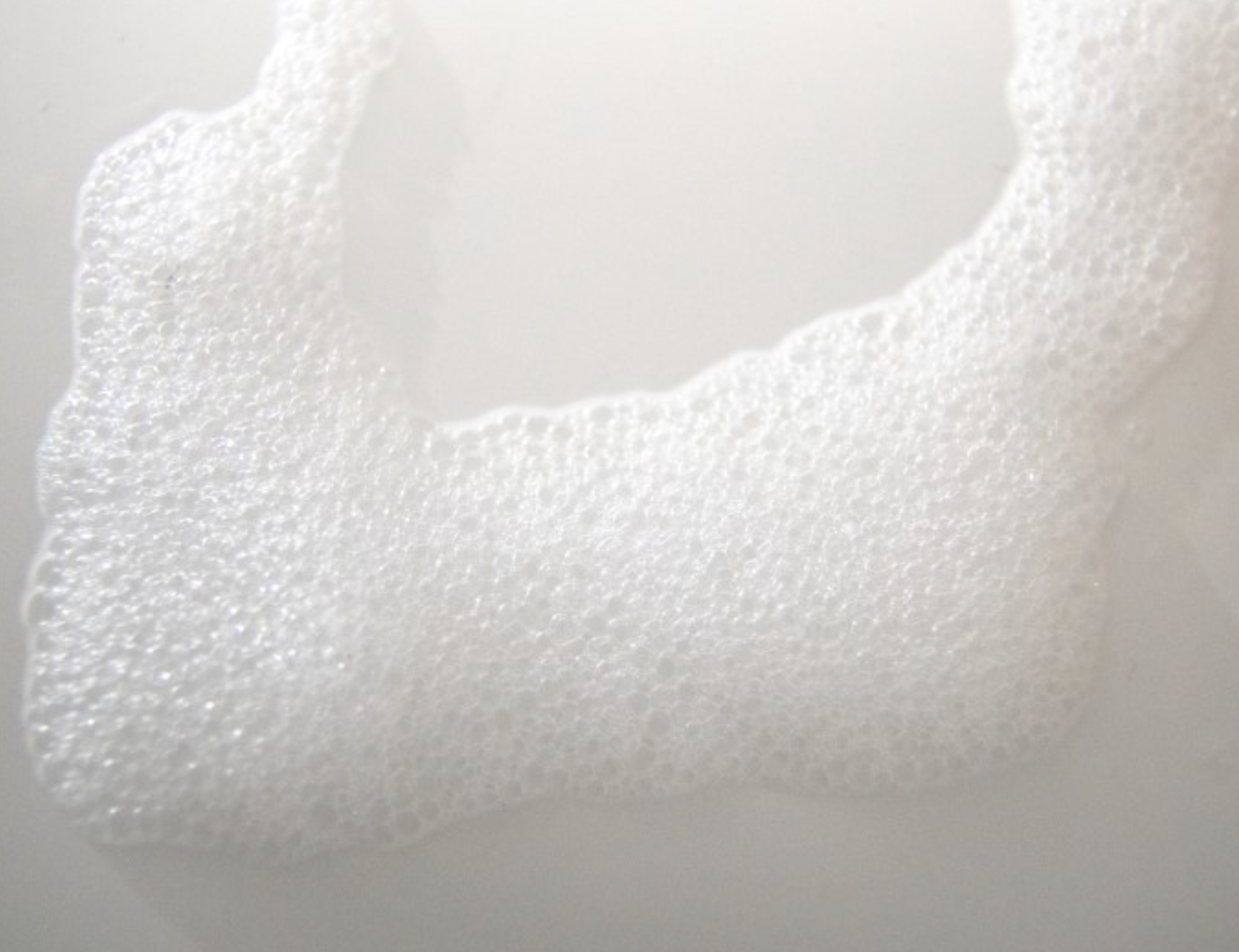 foam floating in a spa