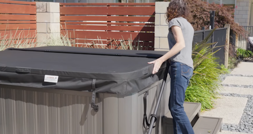 Attaching spa cover locks