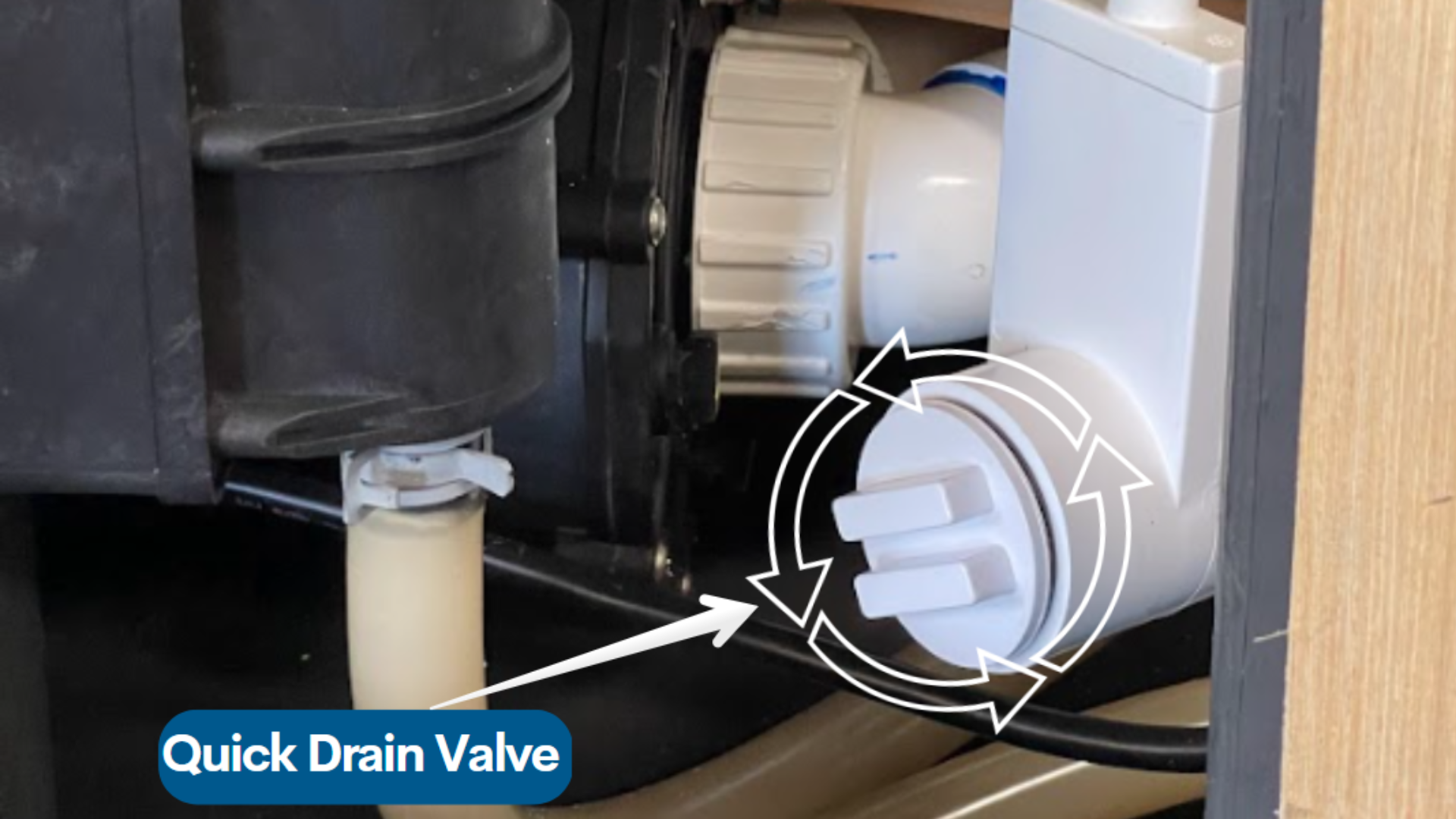 jacuzzi quick drain valve with cap