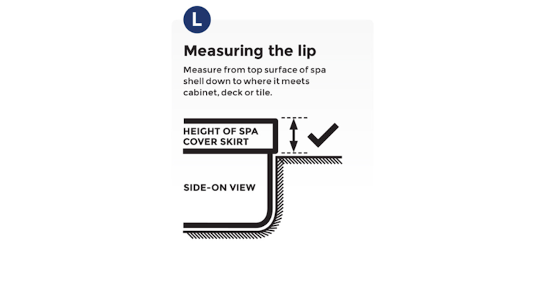 spa cover measurement and instruction guide - measuring the lip