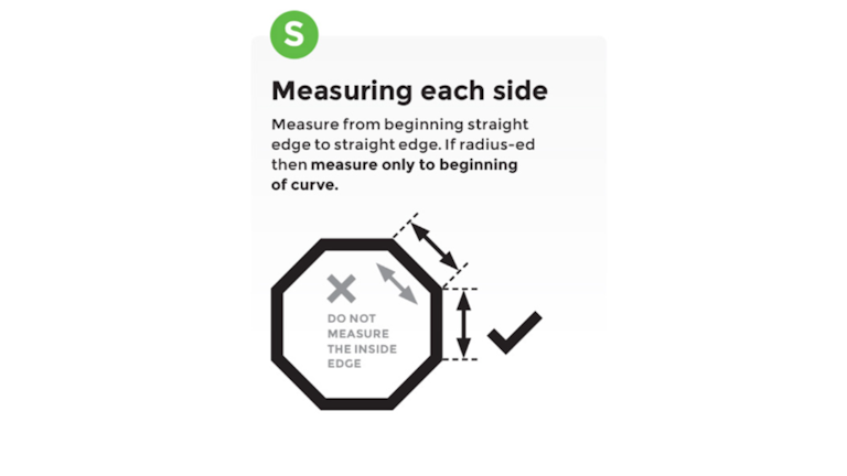 spa cover measurement and instruction guide - measuring each side