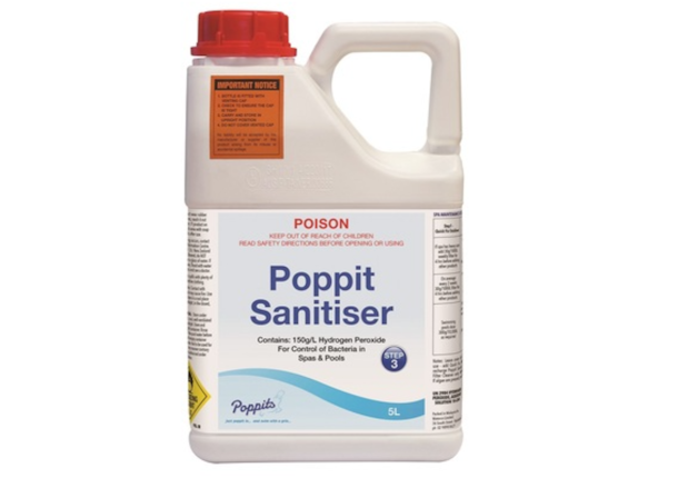 Poppit® Chlorine Free Spa Sanitiser 5 litre - Hydrogen Peroxide