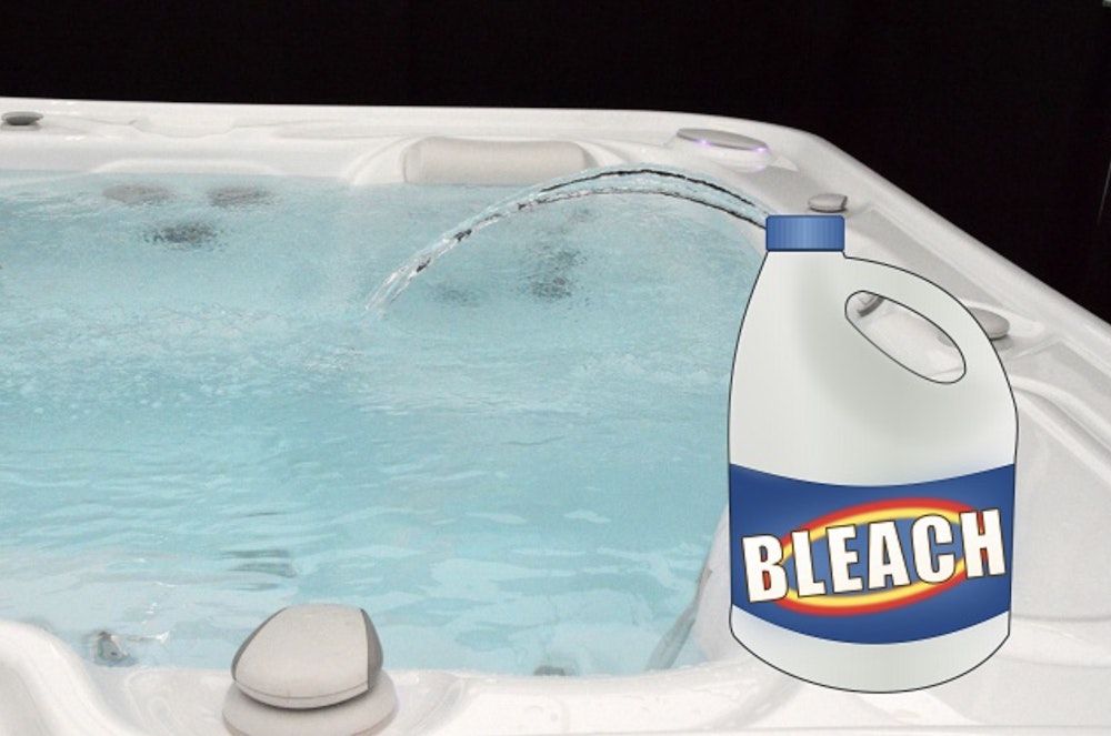 Can I use bleach in a spa instead of chlorine?