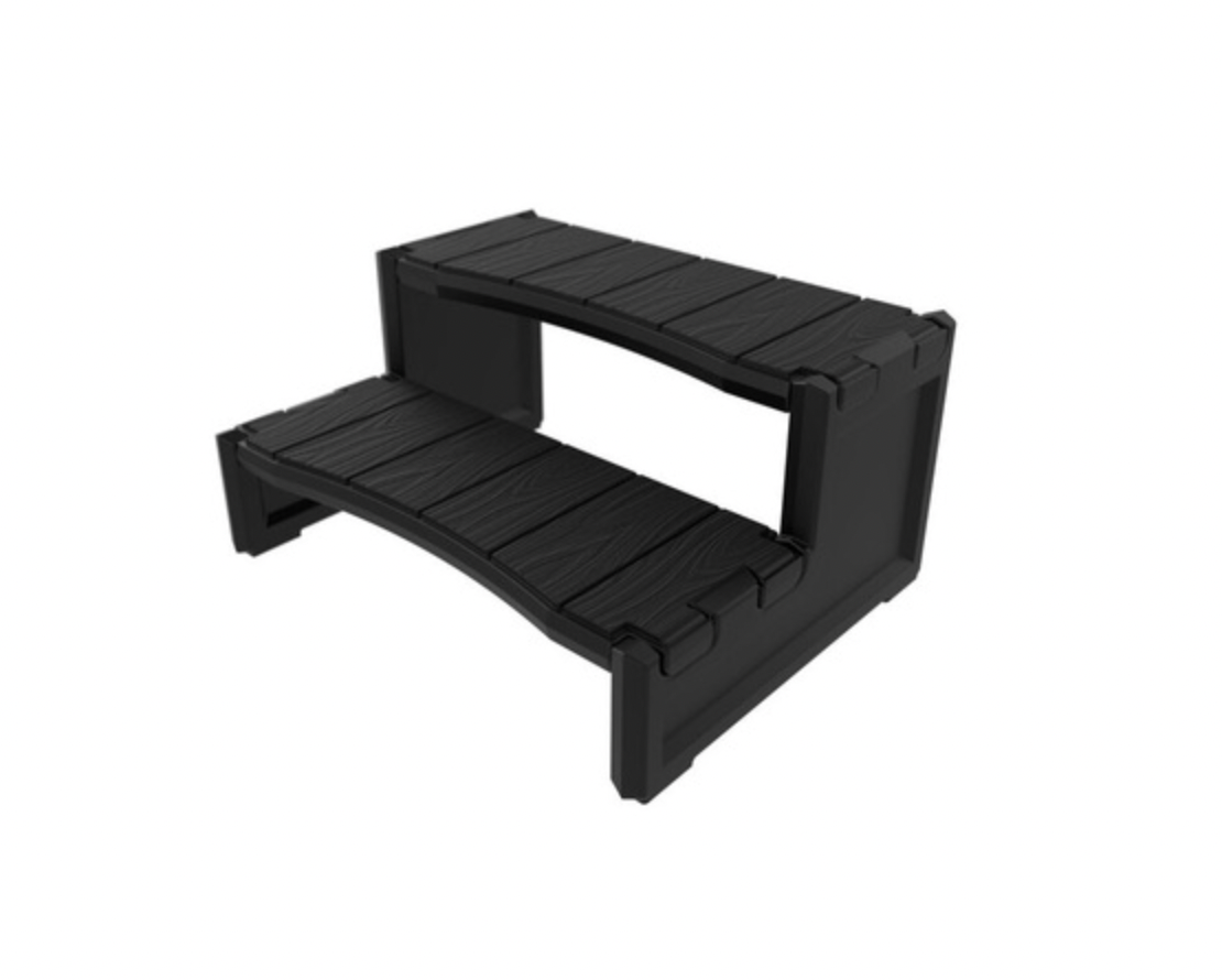 Two-Tier Spa Steps - Black moulded