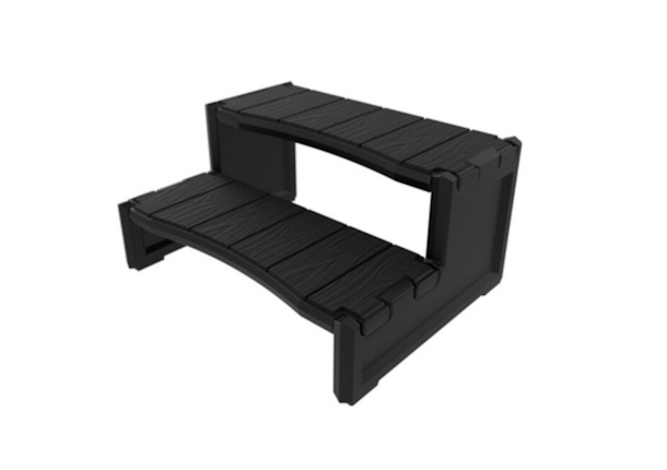 Two-Tier Spa Steps - Black moulded