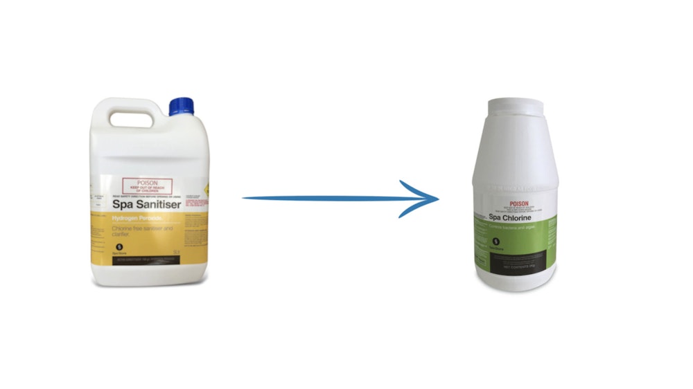 How to Switch from Hydrogen Peroxide to Chlorine Sanitiser in a Spa